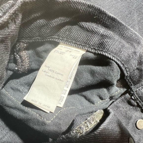 Moussy Vintage Staley Tapered Jeans Black Distressed Rock n Roll 24 - Picture 8 of 9